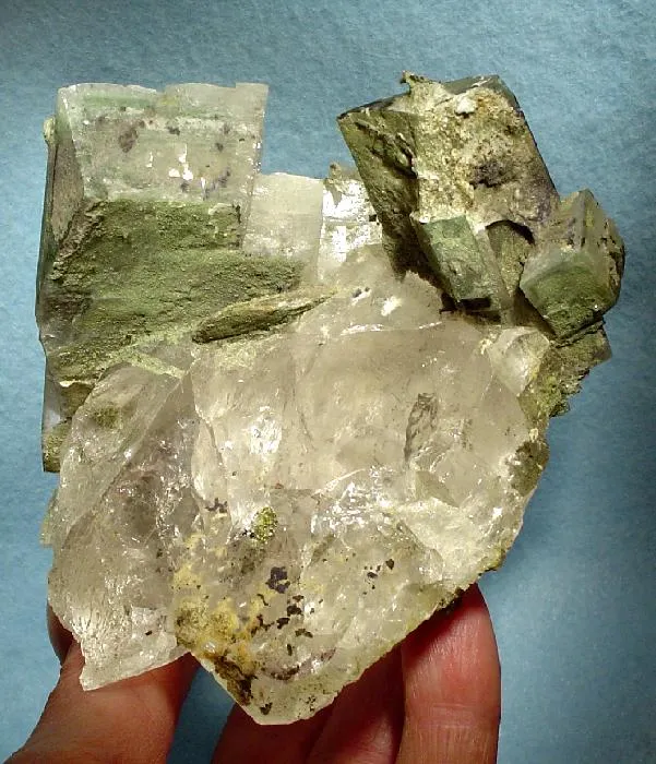 Adularia, Quartz, Actinolite (Var: Byssolite) image