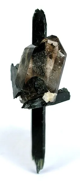 Aegirine, Quartz (Var: Smoky Quartz) - image 1
