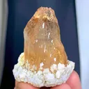 Aesthetic Golden Etched Topaz crystal on matrix mineral specimen FROM pAKISTAN - image 3