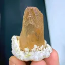 Aesthetic Golden Etched Topaz crystal on matrix mineral specimen FROM pAKISTAN - image 5