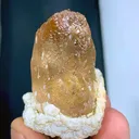 Aesthetic Golden Etched Topaz crystal on matrix mineral specimen FROM pAKISTAN - image 6