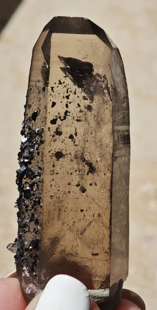 Aesthetic Smoky Quartz with Lustrous Hematite – Swiss Alpine Specimen - image 7