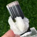 Afghan Double Terminated Tricolor Tourmaline Crystal, Tourmaline with Cleavelandite Albite - image 4