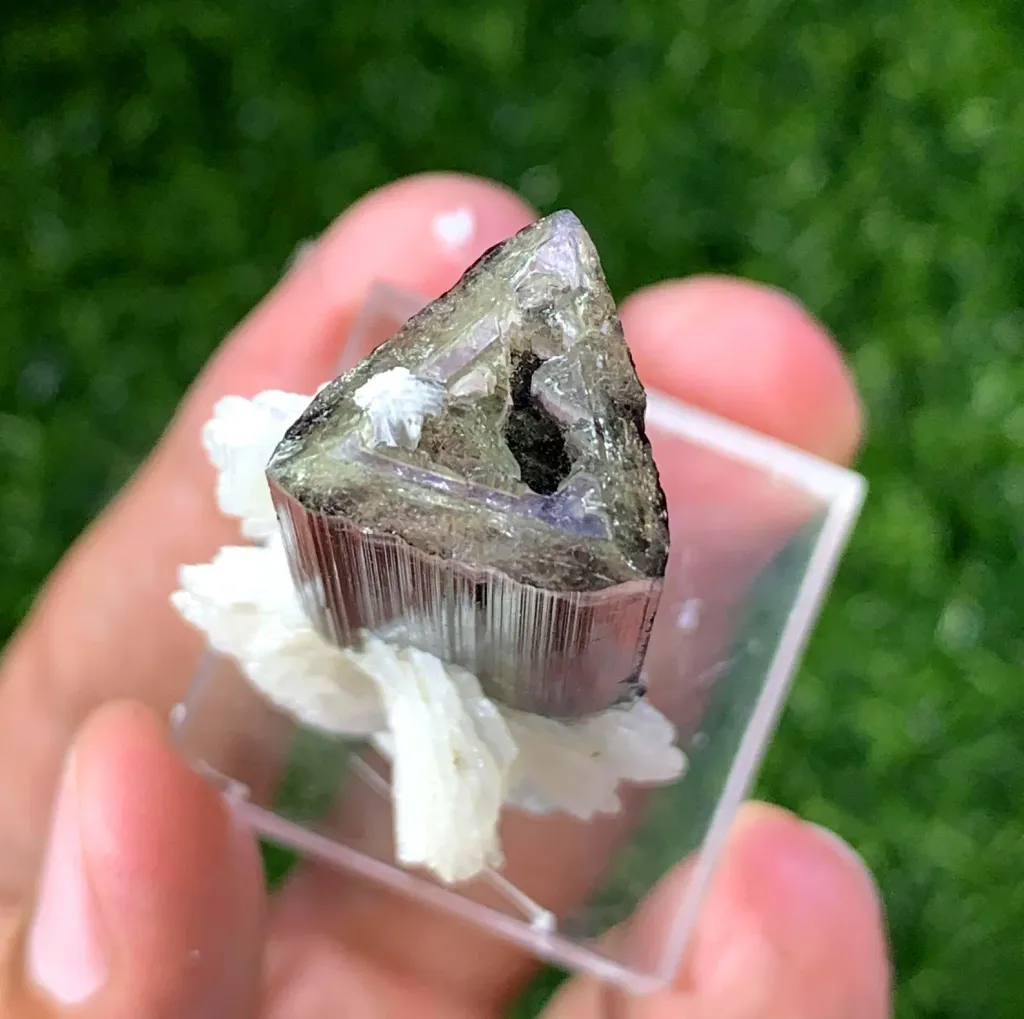 Afghan Double Terminated Tricolor Tourmaline Crystal, Tourmaline with Cleavelandite Albite - image 6