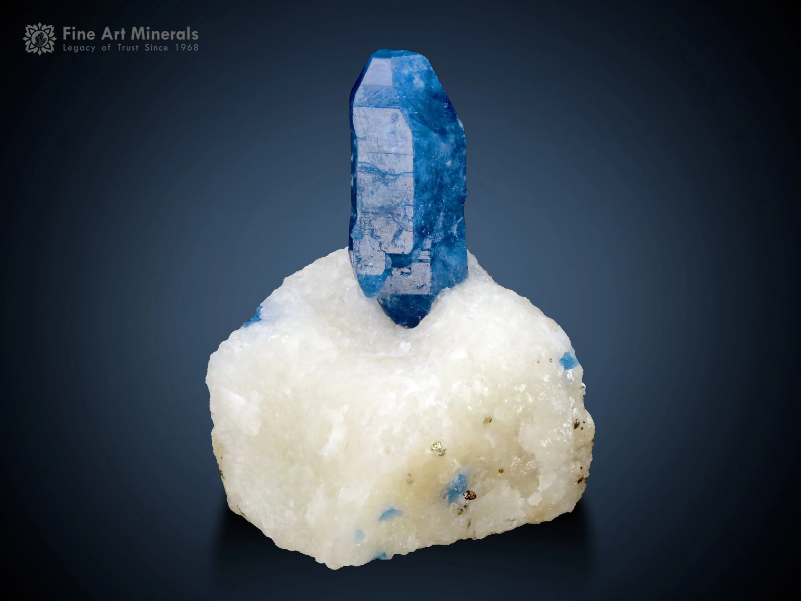 Afghanite Crystal on Calcite from Afghanistan - image 1