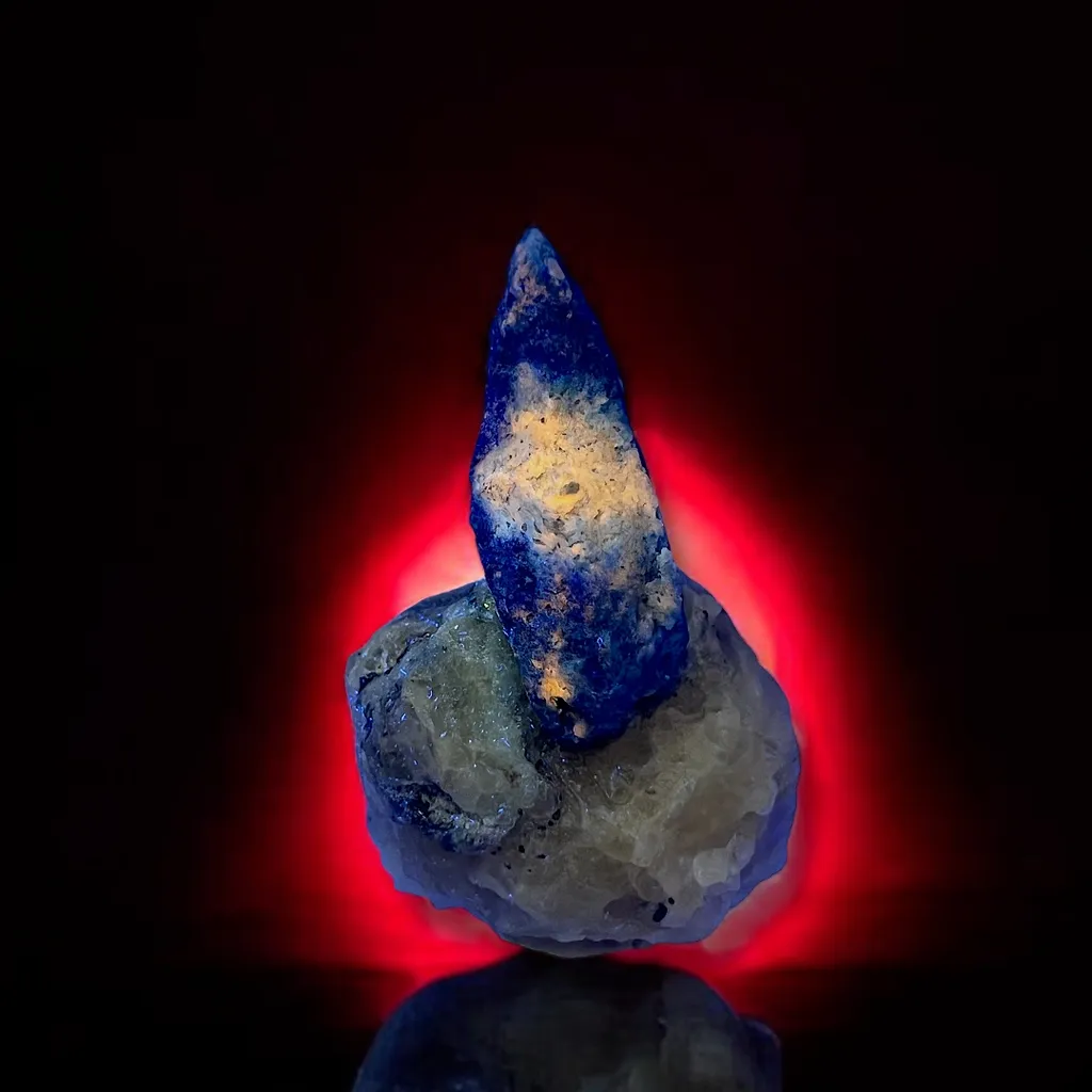Afghanite on Calcite - image 2