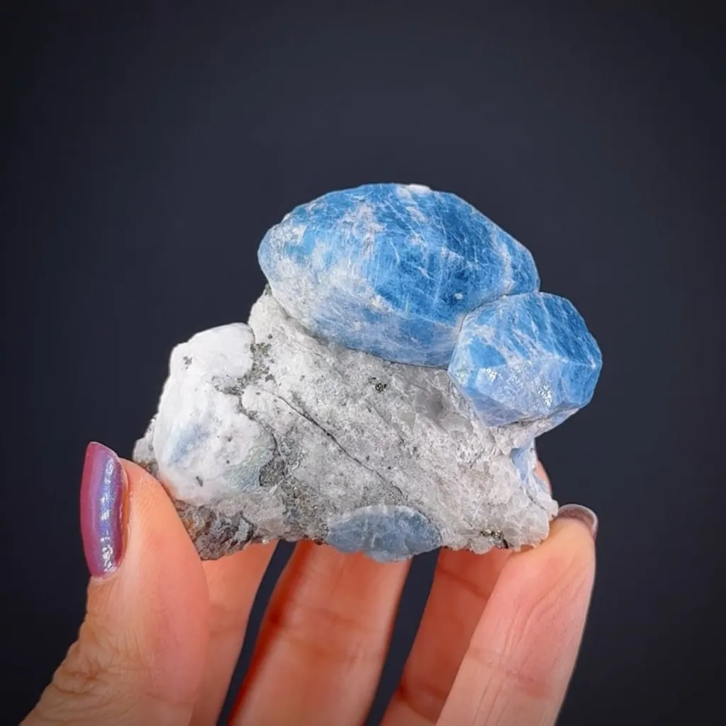 Afghanite with Calcite and Pyrite - image 2