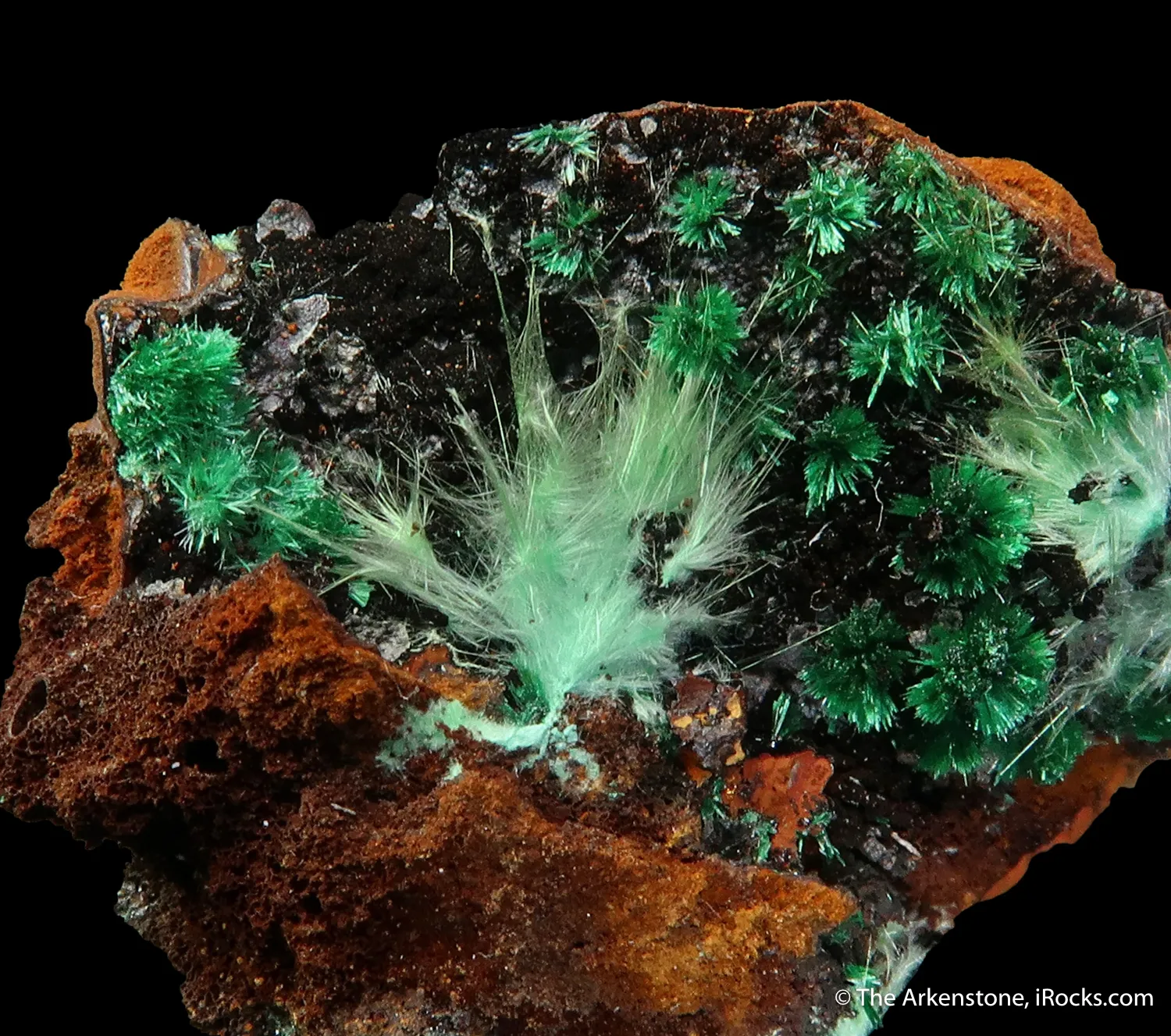 Agardite-(Nd), Brochantite, Malachite - image 1