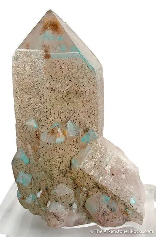 Ajoite and Copper in Quartz image