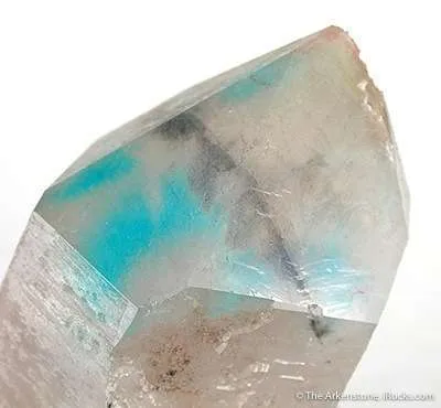 Ajoite and Copper in Quartz image