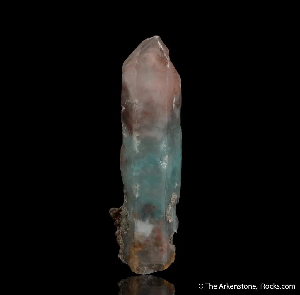 Ajoite and Copper included in Quartz - image 2
