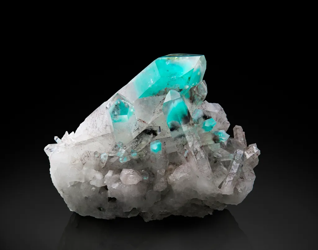 Ajoite in Quartz image