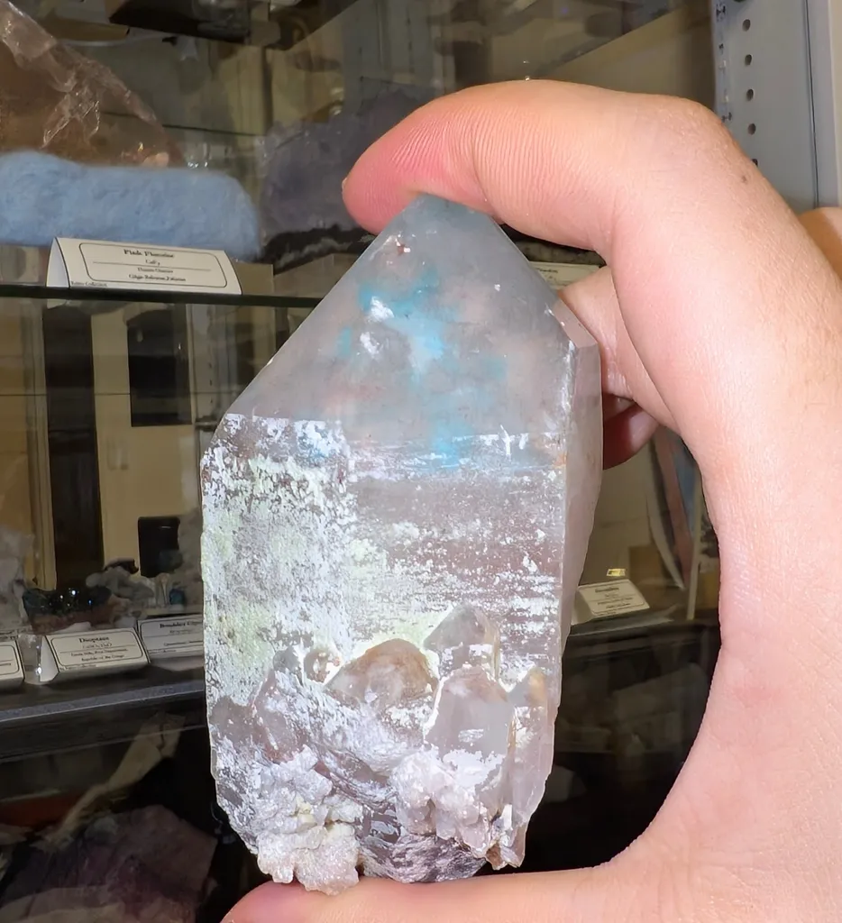 Ajoite in Quartz from the Messina Mine, South Africa image