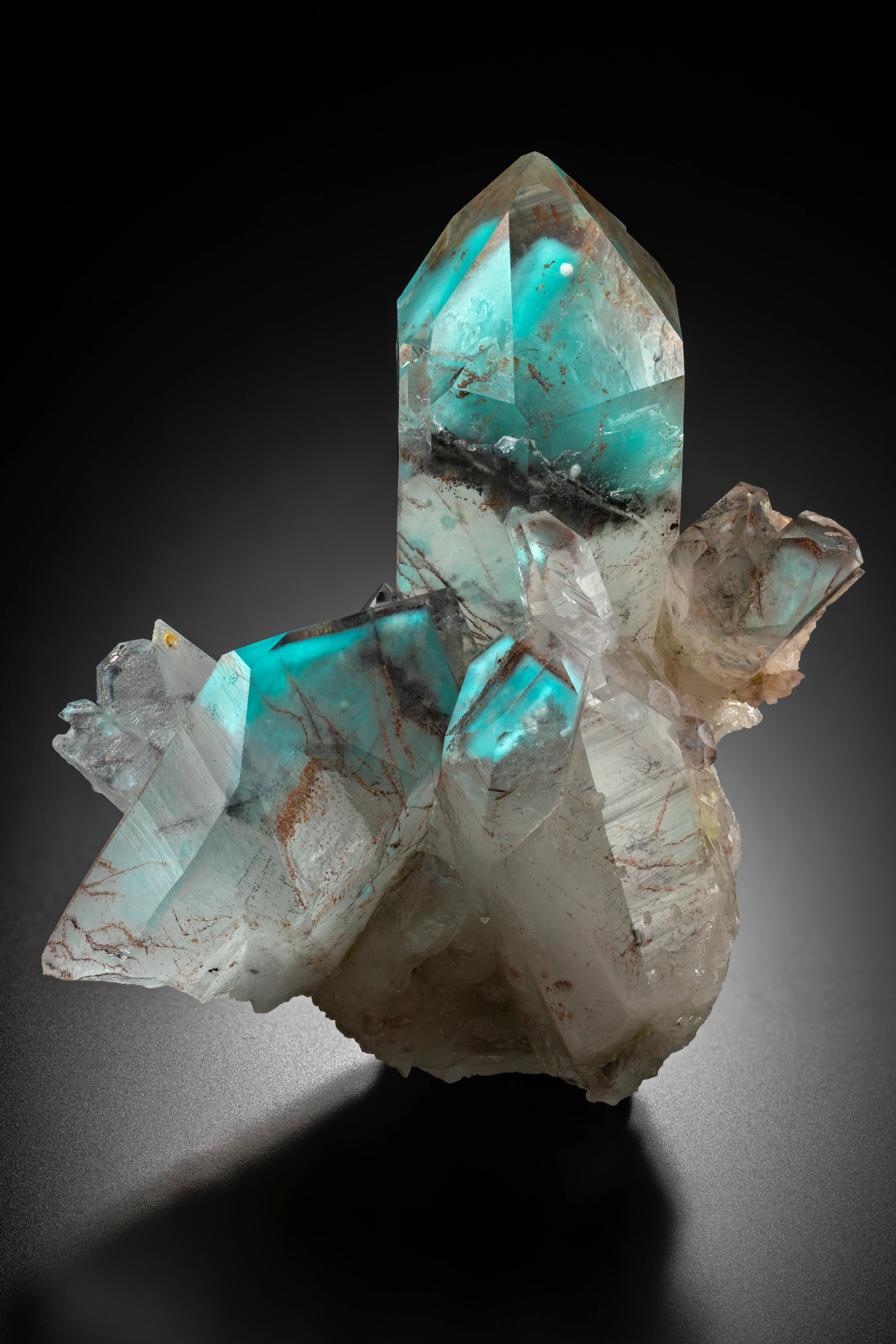Ajoite included Quartz with Karolinite from Messina District, Sout Africa - image 1