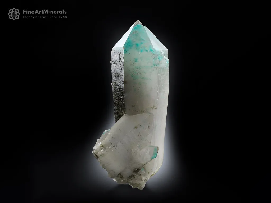 Ajoite-Quartz with Hematite Inclusion from South Africa image