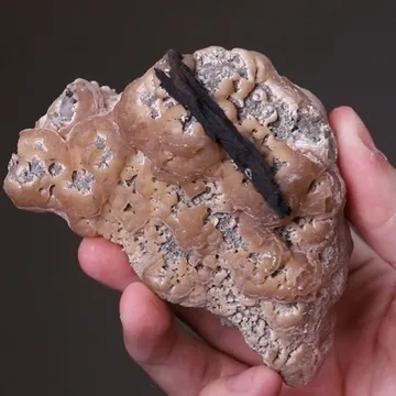 Alabandite on Calcite