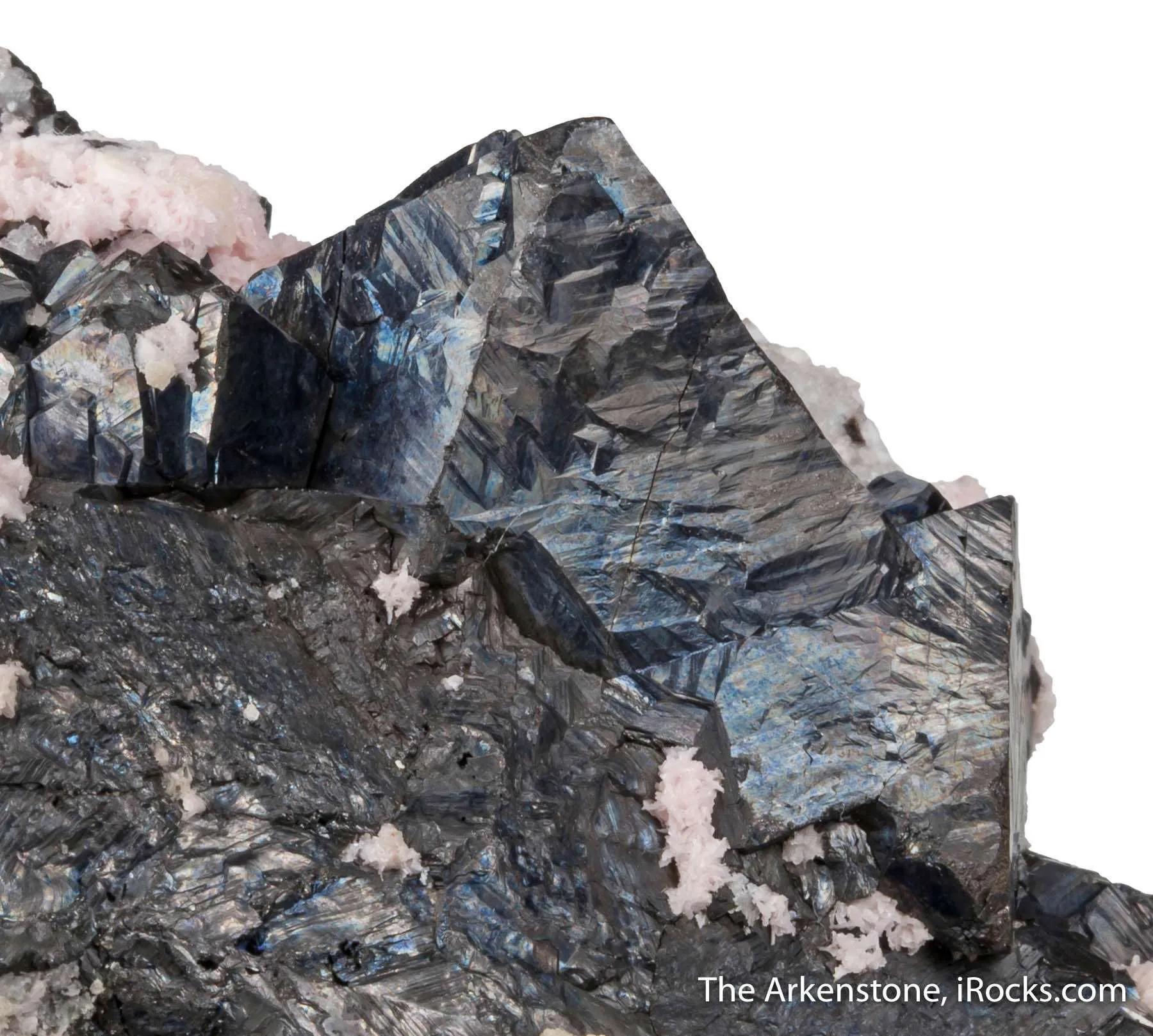 Alabandite with Rhodochrosite and Calcite - image 3