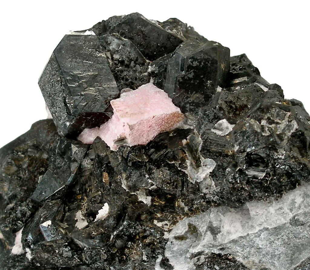 Alabandite With Rhodochrosite image