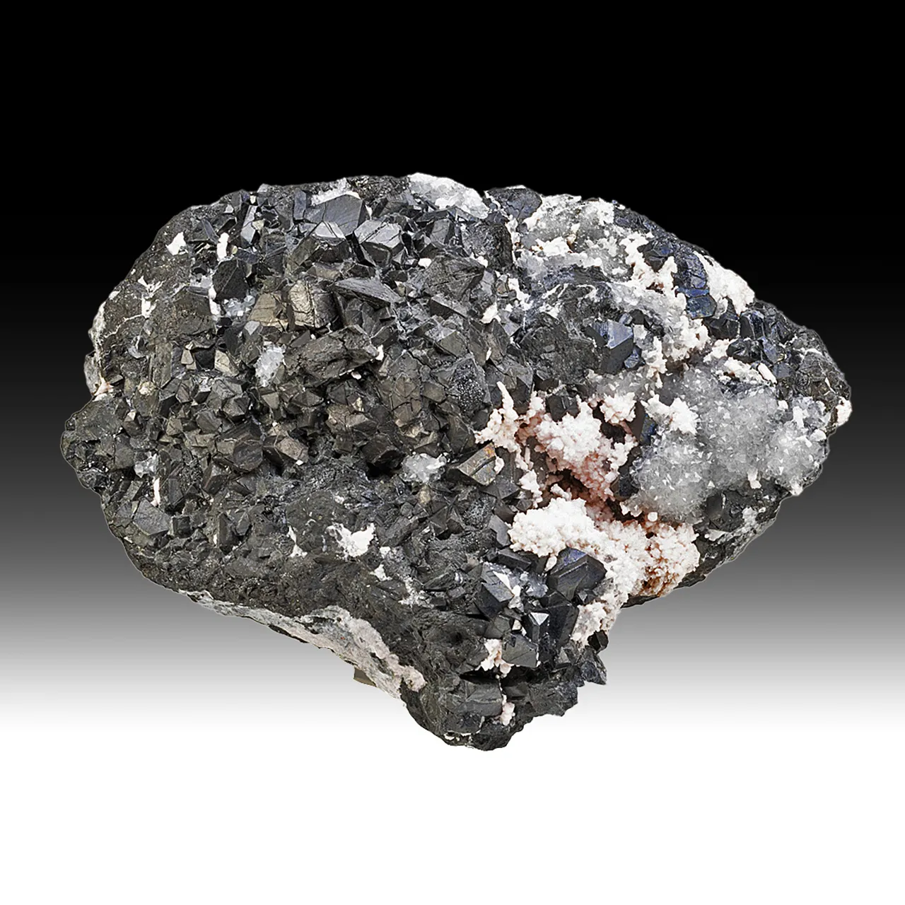 Alabandite with Rhodochrosite, Quartz - image 1