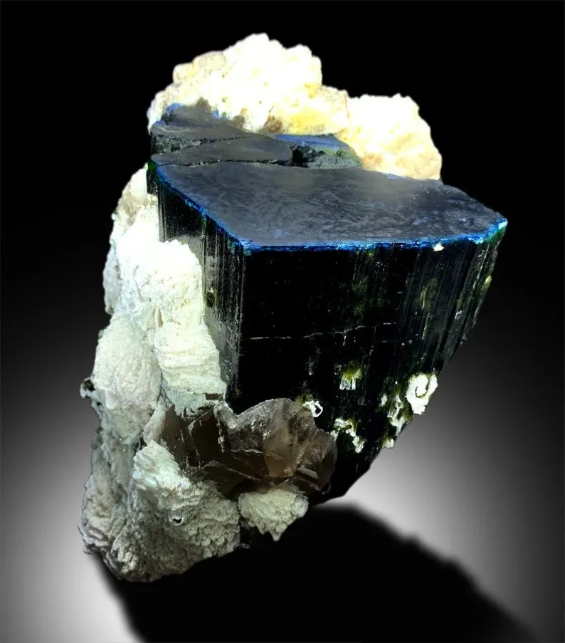 Albite, Elbaite, Smoky quartz from Afghanistan, Nuristan, Kamdesh District, Paprok - image 1