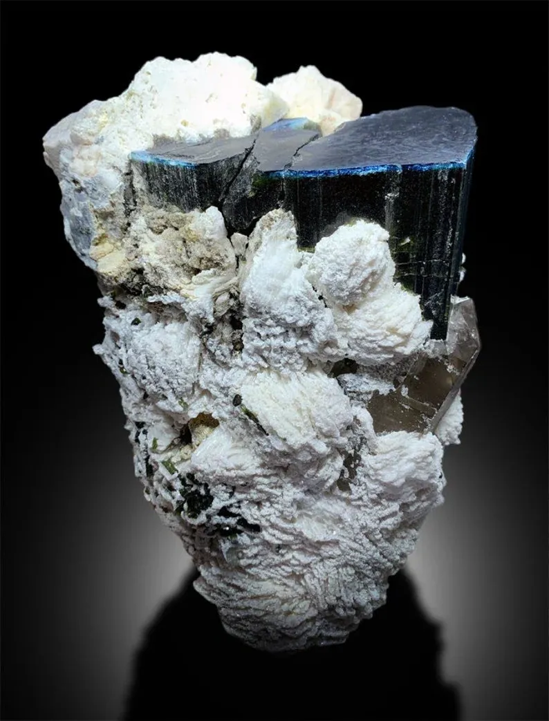 Albite, Elbaite, Smoky quartz from Afghanistan, Nuristan, Kamdesh District, Paprok - image 2