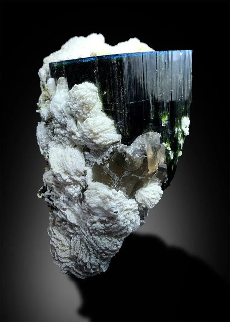 Albite, Elbaite, Smoky quartz from Afghanistan, Nuristan, Kamdesh District, Paprok - image 5