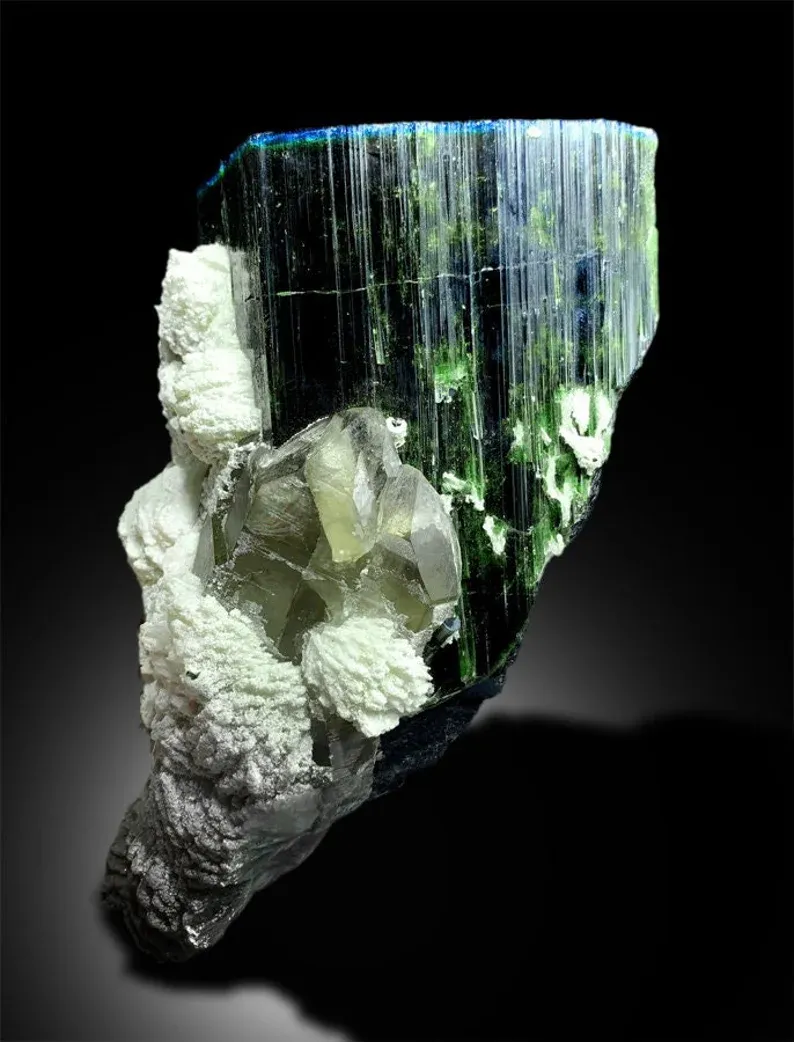 Albite, Elbaite, Smoky quartz from Afghanistan, Nuristan, Kamdesh District, Paprok - image 3