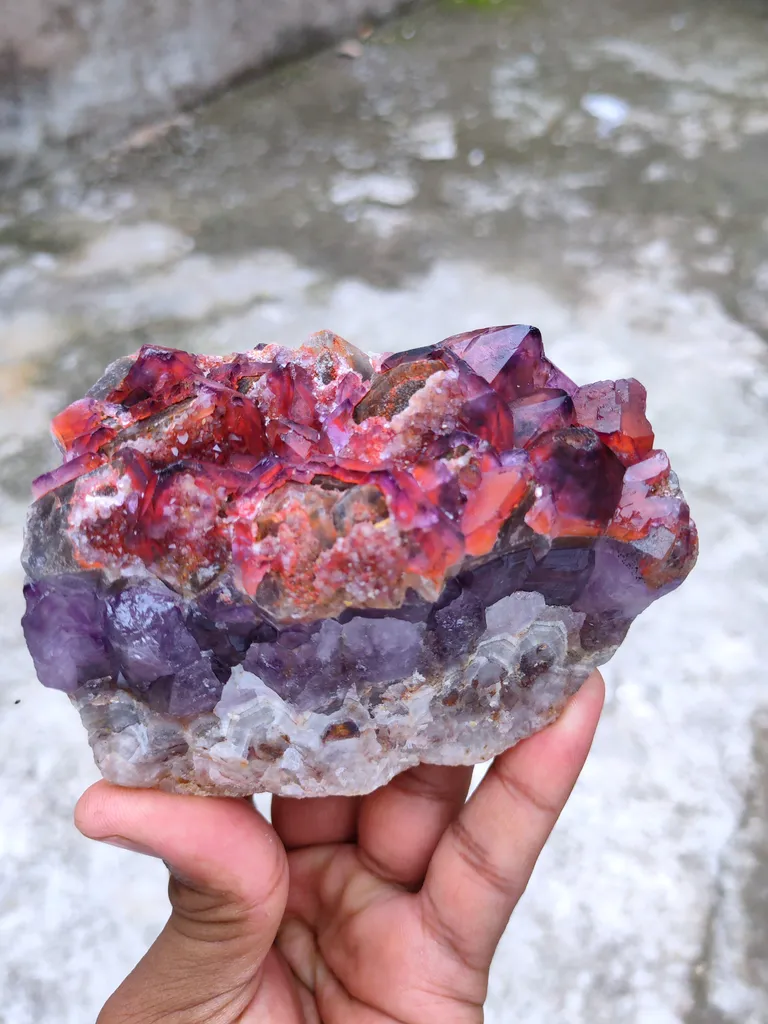 Alien Amethyst Red Phantom Hematite Quartz - image 2