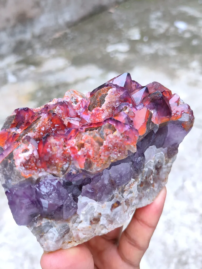 Alien Amethyst Red Phantom Hematite Quartz - image 7
