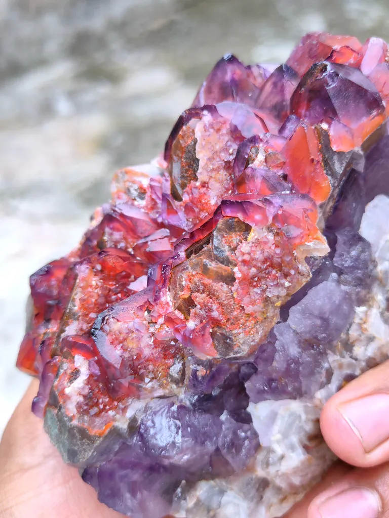 Alien Amethyst Red Phantom Hematite Quartz - image 6