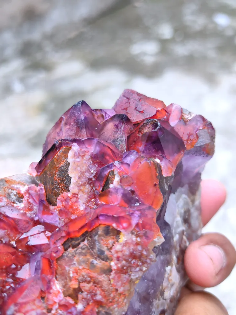 Alien Amethyst Red Phantom Hematite Quartz - image 3