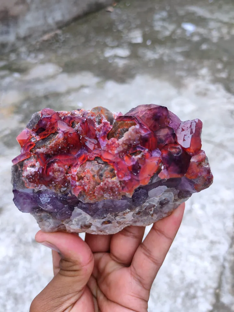 Alien Amethyst Red Phantom Hematite Quartz - image 8