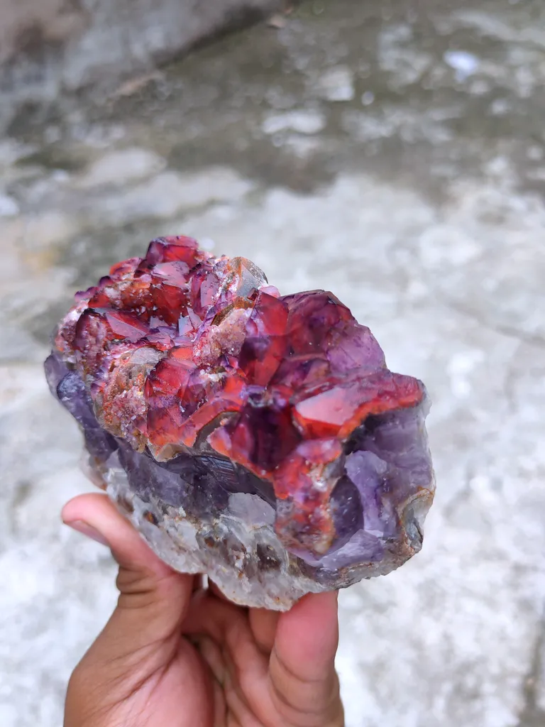 Alien Amethyst Red Phantom Hematite Quartz - image 5