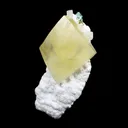 Alien Eye Calcite on Mordenite Matrix – Unique Diamond-Shaped Yellow Mineral Specimen from Sambhaji Nagar - image 3