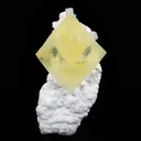 Alien Eye Calcite on Mordenite Matrix – Unique Diamond-Shaped Yellow Mineral Specimen from Sambhaji Nagar - image 1