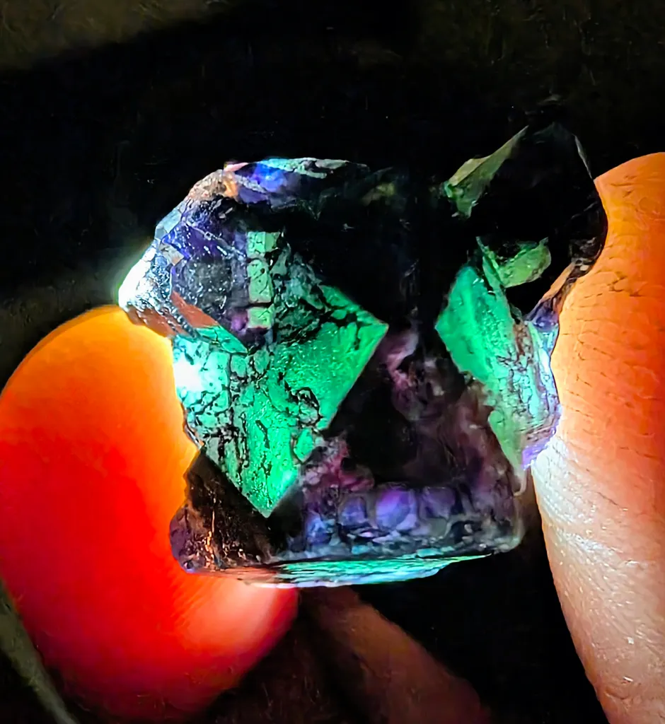 "Alien Eye" Fluorite from Namibia, Erongo Region image