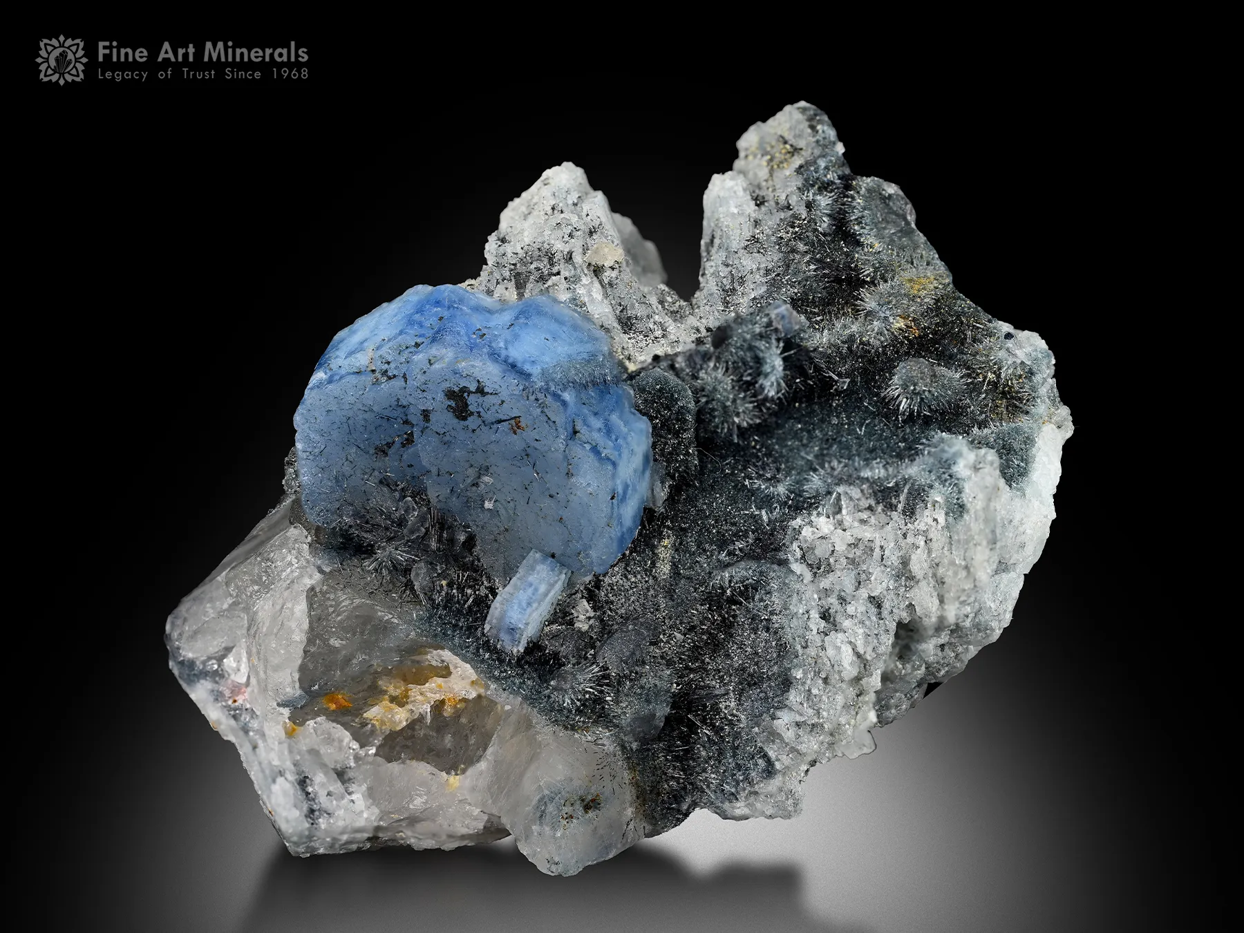 Alkali Caesium Rich Blue Beryl with Rosterite - image 1