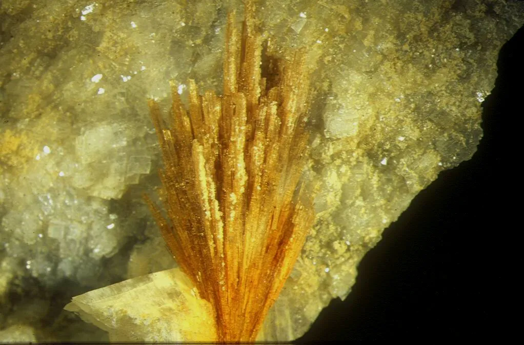 Allanite (Ce) ou Dissakisite (Ce), Trimouns, Luzenac, Ariège, France image