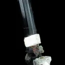 Almandine Garnet, Albite and Muscovite, on Schorl - image 3