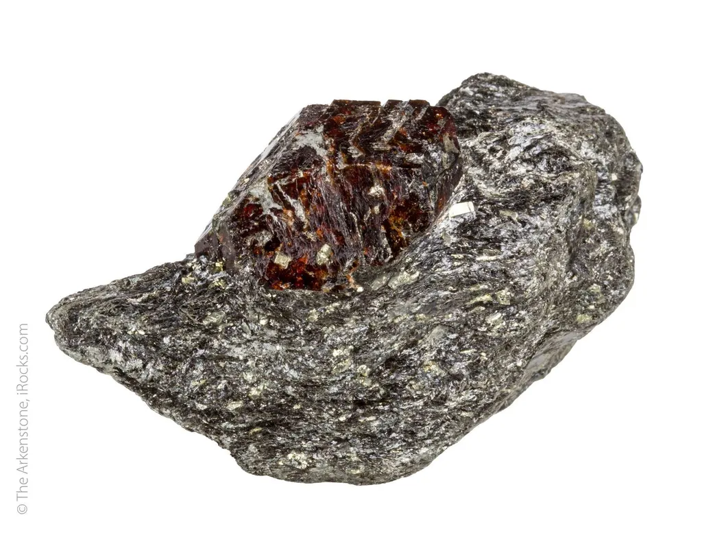 Almandine Garnet on Muscovite image