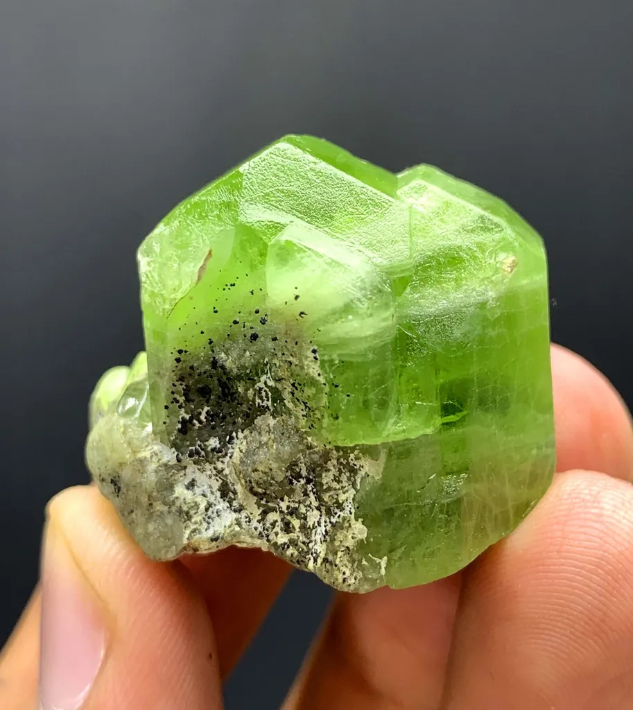 Amazing Shape Green Peridot Crystals Cluster from Pakistan - image 5