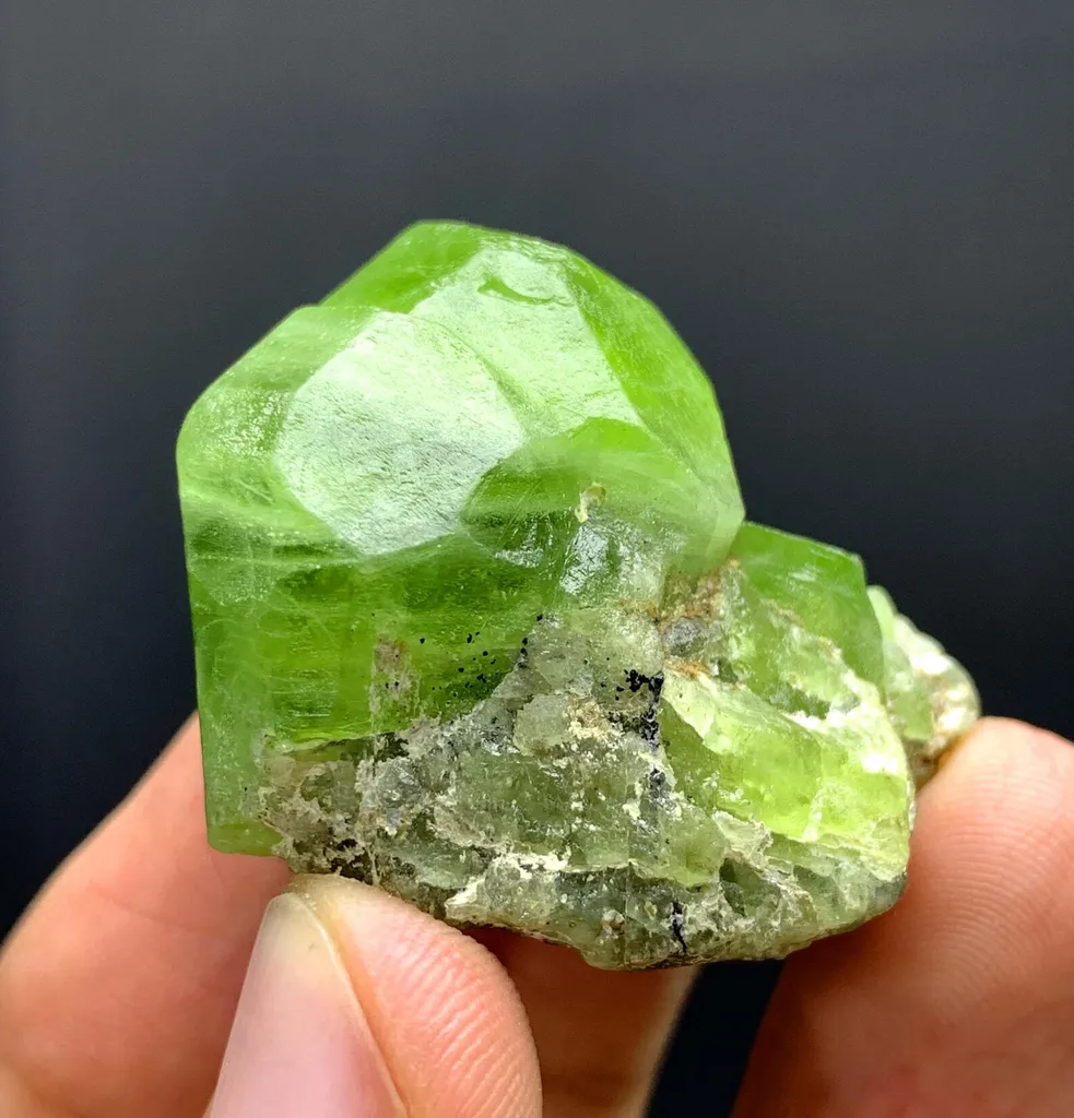 Amazing Shape Green Peridot Crystals Cluster from Pakistan - image 6