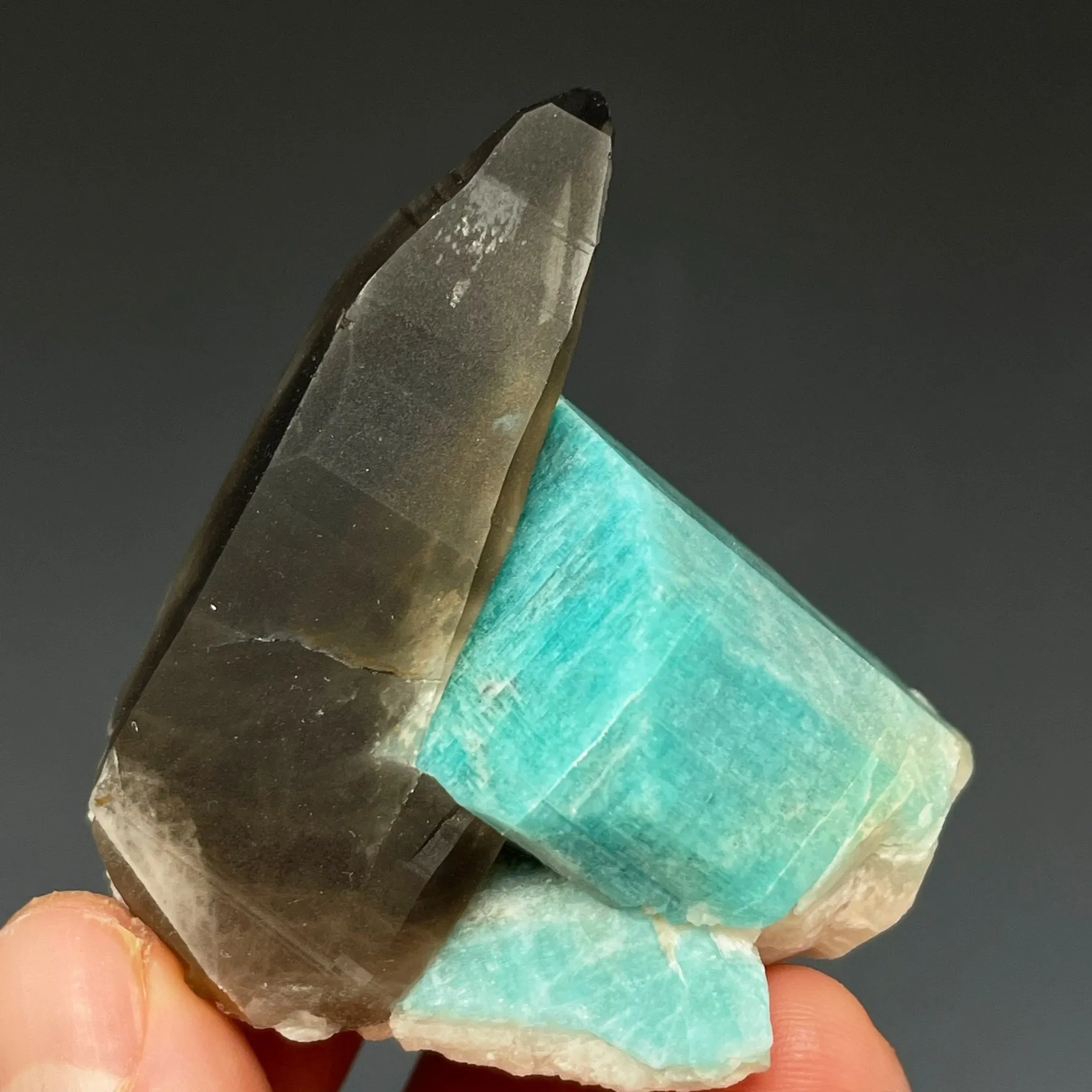 Amazonite and Smoky Quartz - image 1