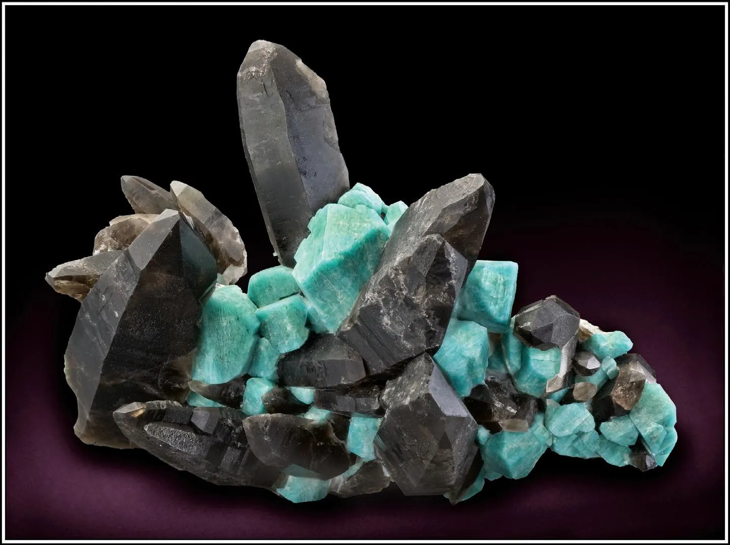 Amazonite (Microcline), Smoky Quartz - image 1