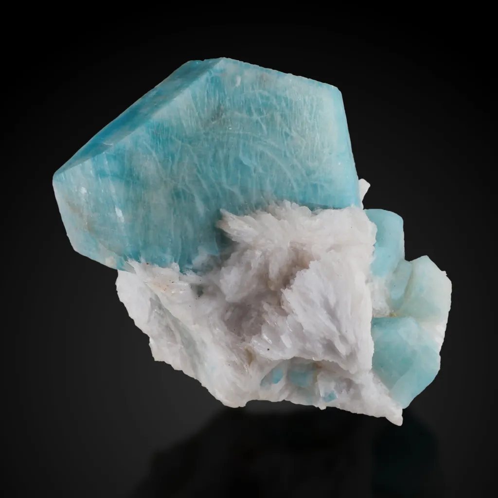 Amazonite with Cleavelandite and Topaz image