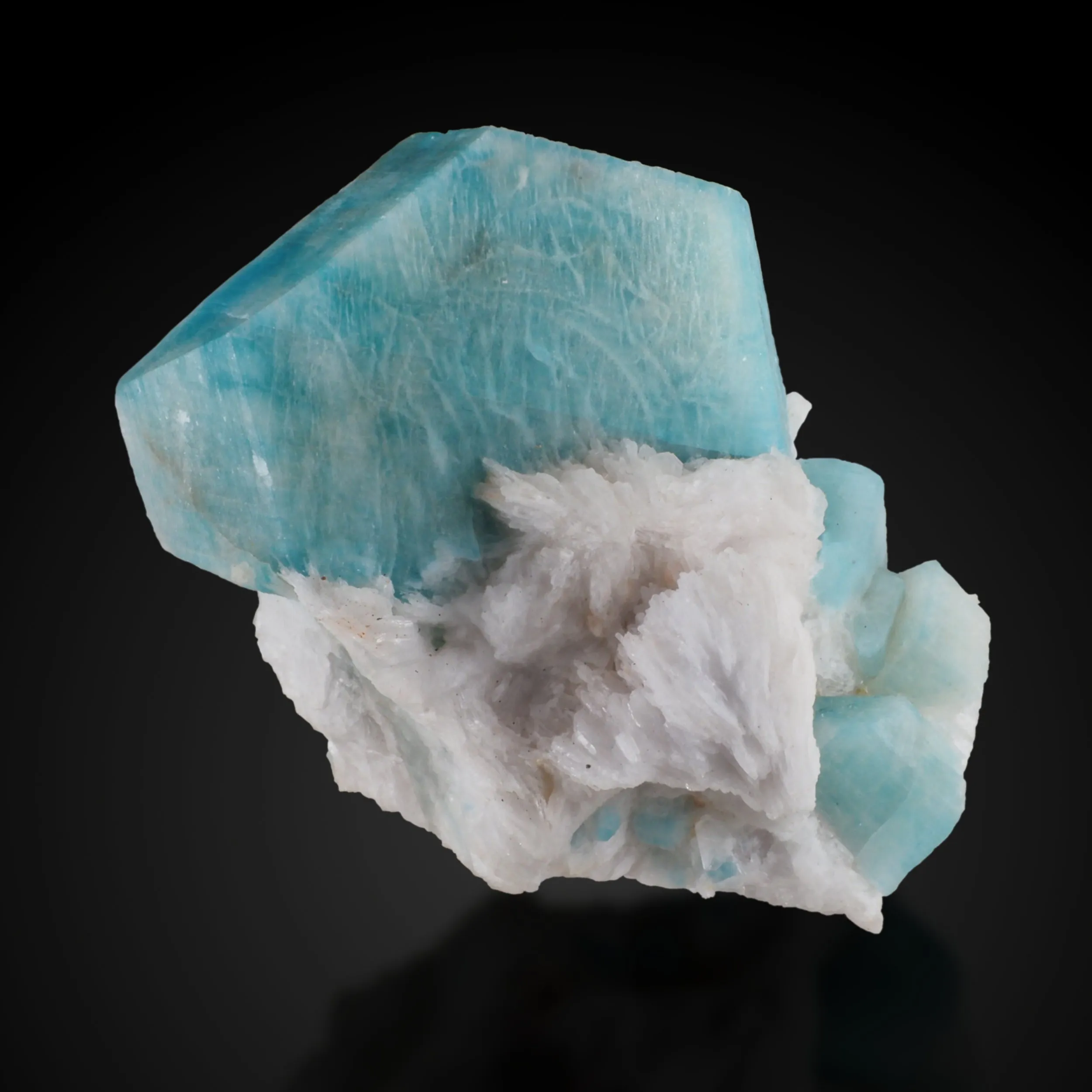 Amazonite with Cleavelandite and Topaz - image 1