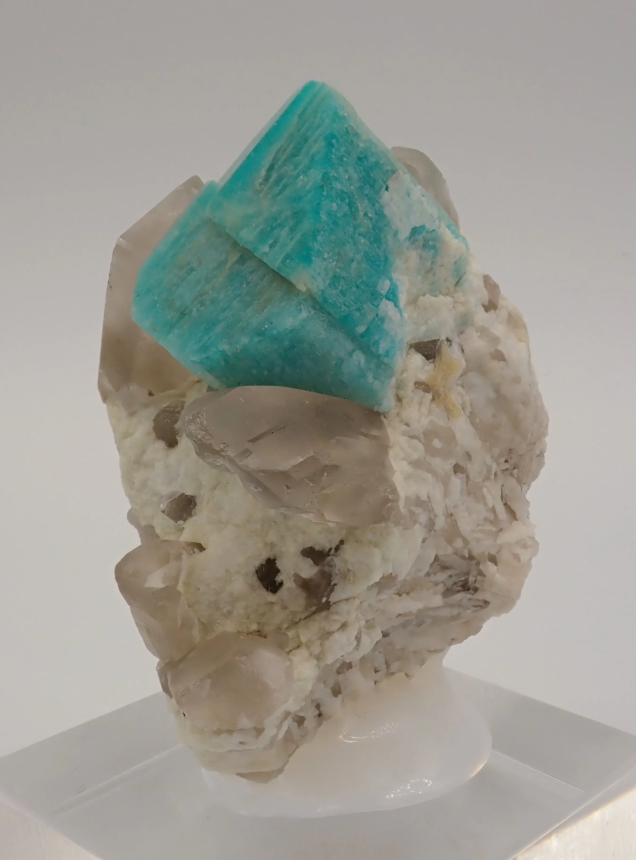 Amazonite with Quartz - image 1