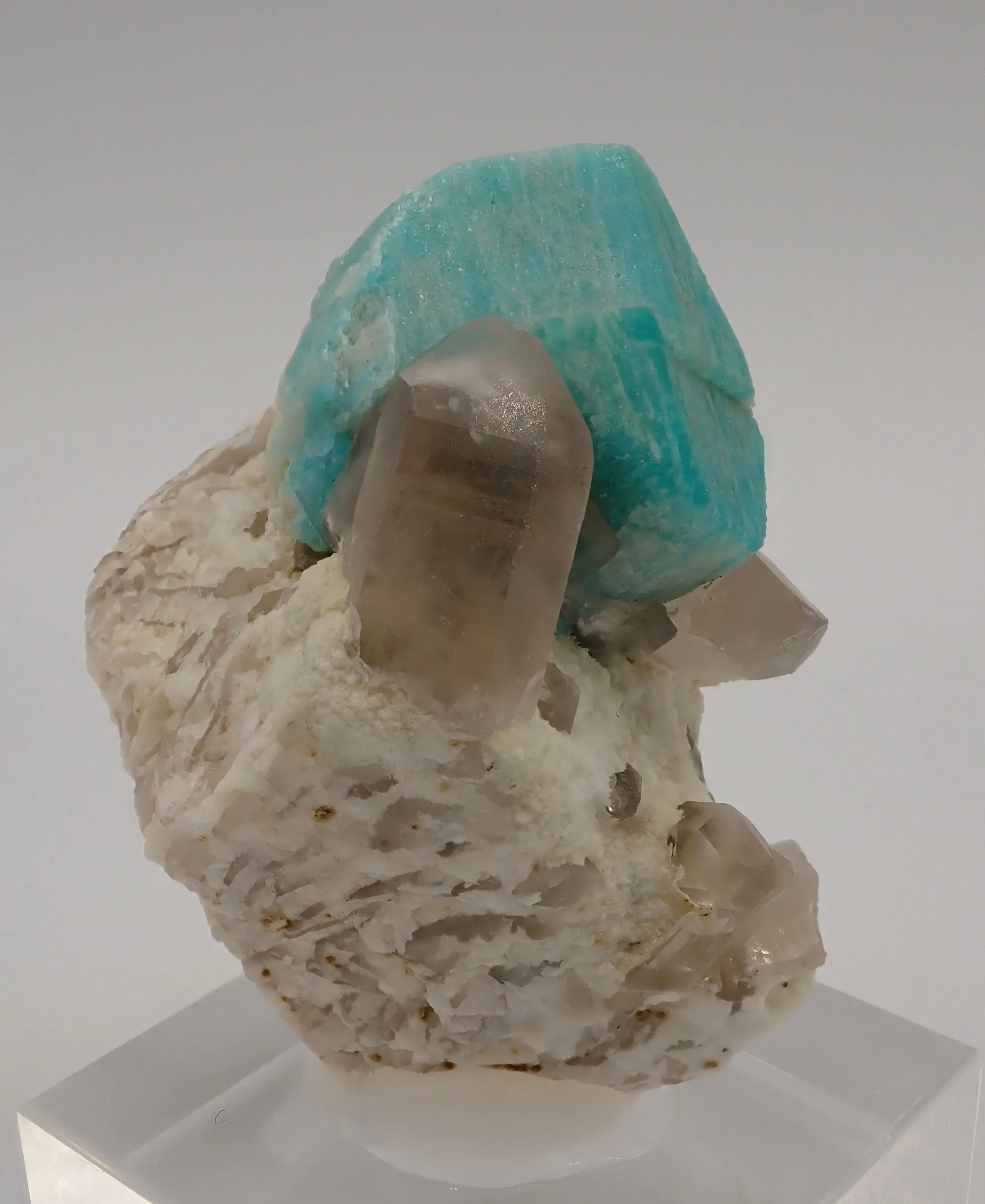 Amazonite with Quartz - image 2