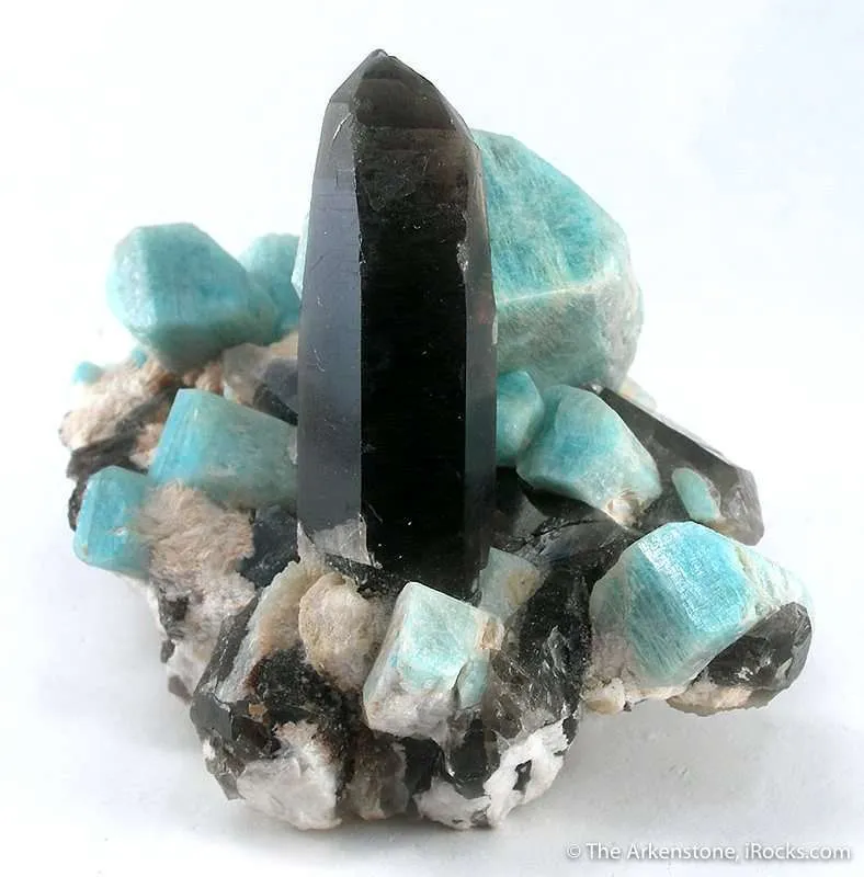 Amazonite With Smoky Quartz image