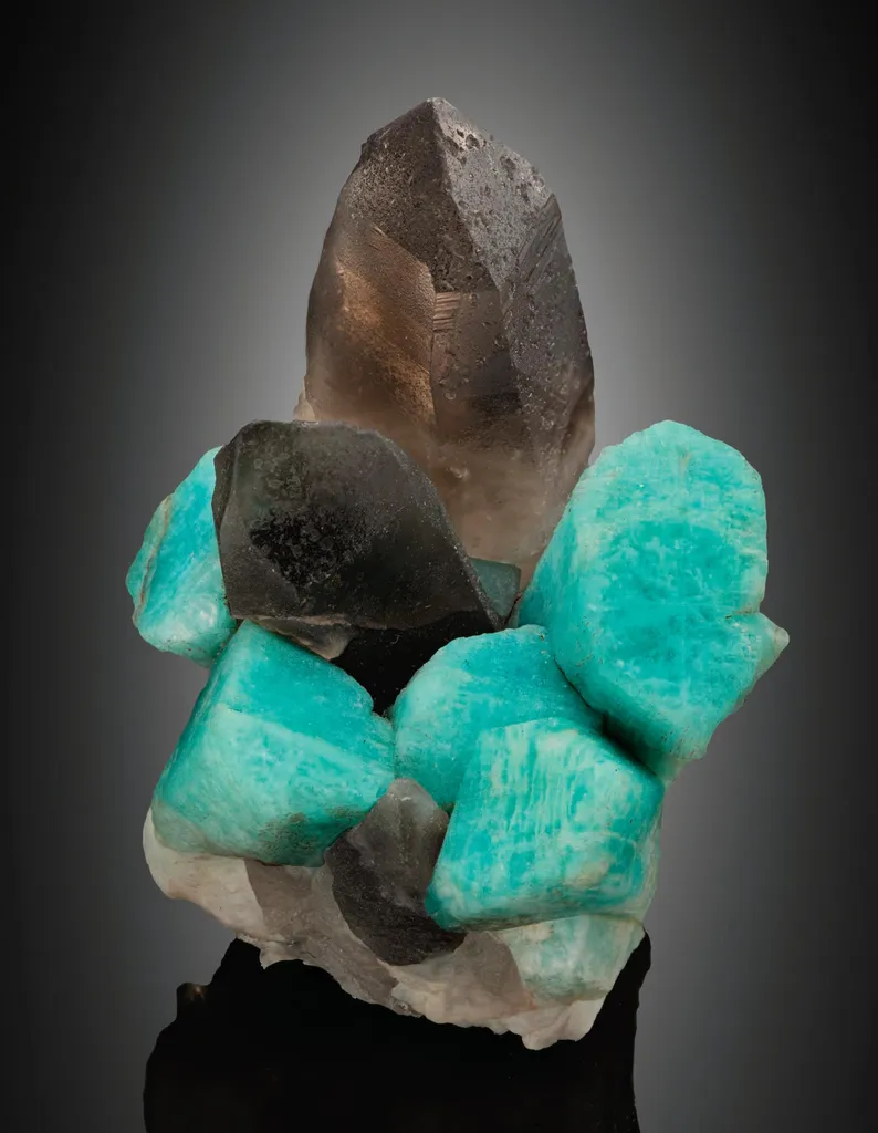 Amazonite with Smoky Quartz image
